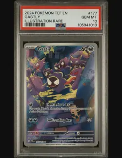Pokemon Temporal Forces Gastly 177/162 Illustration Rare Holo PSA 10 Gengar GEM - Image 1