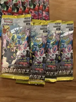 Pokemon Eevee Heroes S6A Korean Booster Pack Evolving Skies Factory Sealed Qty 4 - Image 1