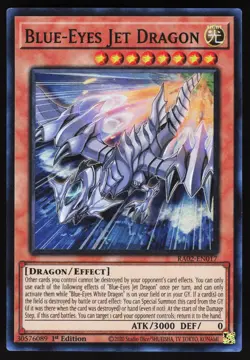 Blue-Eyes Jet Dragon RA02-EN017 Yugioh TCG Card Super Rare LP - Image 1