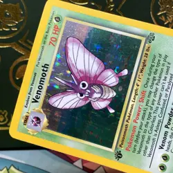Pokemon 1999 VENOMOTH 1st EDITION JUNGLE HOLO RARE #13/64! NM - LP+ - Image 3