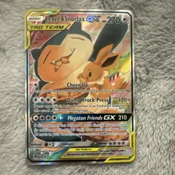 Pokemon Eevee & Snorlax GX TAG TEAM Promo SM169 270 HP 2019 English - Image 1