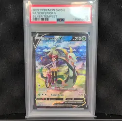 Pokemon Serperior V TG13 Silver Tempest Trainer Gallery Full Art Holo PSA 10 - Image 1