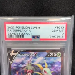 Pokemon Serperior V TG13 Silver Tempest Trainer Gallery Full Art Holo PSA 10 - Image 3