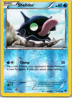 Pokemon TCG Shellder 23/122 BREAKpoint Rev Holo LP - Image 1