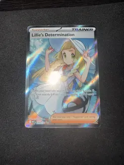 Lillie’s Determination 169/132 Full Art Trainer Ultra Rare MEG Pokemon TCG NM - Image 3