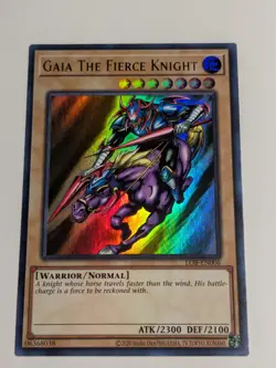 Yugioh Gaia The Fierce Knight LOB-EN006 Ultra Rare 25th Anniversary NM - Image 1