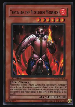 Thestalos the Firestorm Monarch RDS-EN021 Yugioh TCG Card Super Rare 1st Ed LP - Image 1