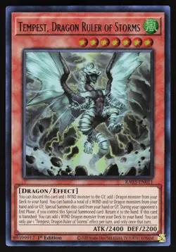 Tempest, Dragon Ruler of Storms (UR) RA03-EN011 Yugioh TCG Card Ultra Rare NM - Image 1