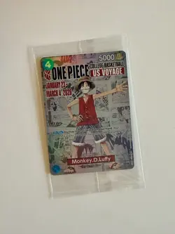 Bandai Namco Monkey.D.Luffy P-055 One Piece CCG US Voyage Promo Card - Image 1