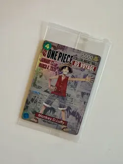 Bandai Namco Monkey.D.Luffy P-055 One Piece CCG US Voyage Promo Card - Image 1