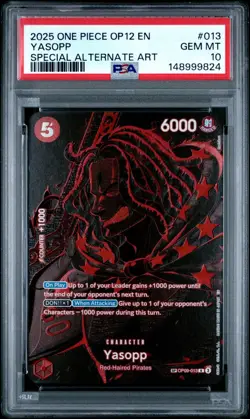 2025 ONE PIECE OP12 LEGACY OF THE MASTER OP09-013 YASOPP SP ALT ART PSA 10 - Image 1
