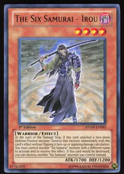 The Six Samurai - Irou RYMP-EN093 Yugioh TCG Card Ultra Rare VLP - Image 1
