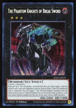 The Phantom Knights of Break Sword (Secret Rare) RA02-EN035 Yugioh TCG Card NM - Image 1