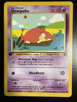 Slowpoke 67/82 Common 1st Edition Team Rocket Pokemon Card - Image 1