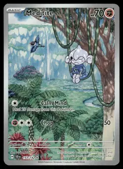 Pokemon Cards Meditite 153/142 Stellar Crown Illustration Rare NM - Image 1