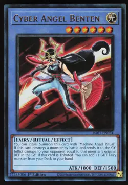 Cyber Angel Benten (PUR) RA01-EN024 Yugioh TCG Card Prismatic Ultimate Rare NM - Image 1