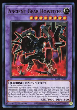Ancient Gear Howitzer RA03-EN035 Yugioh TCG Card Super Rare NM - Image 1