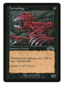 CarnoPhage MTG Exodus Common LP Lightly Played Single Card - Image 1