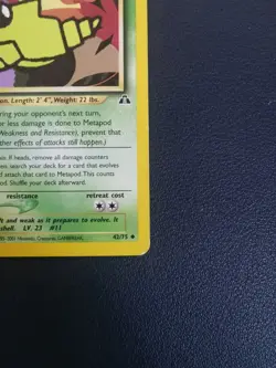 Pokemon Card Metapod 42/75 Neo Discovery Uncommon - Image 5