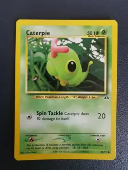 Pokemon Card Caterpie 53/75 Neo Discovery Common - Image 1