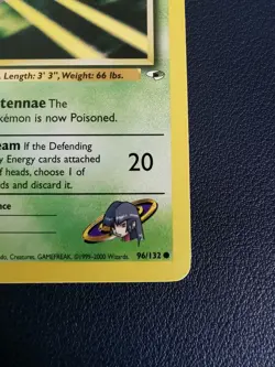 Pokemon Card Sabrina's Venonat 96/132 Gym Heroes Common WOTC - Image 5