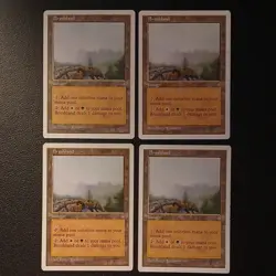 Brushland x4 Lot of 4 Anthologies MP Damaged MTG Magic the Gathering - Image 1