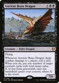NM Ancient Brass Dragon, MTG, Baldur's Gate, Magic the Gathering, 111 - Image 1