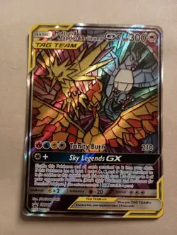 Pokemon Moltres & Zapdos & Articuno GX Hidden Fates SM210 Promo Holo Mint - Image 1