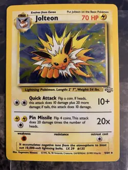 Pokemon TCG Holo Jungle Eeeveelutions Set Jolteon Flareon Vaporeon LP MP - Image 5