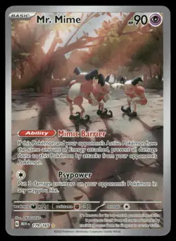 Pokemon Cards Mr. Mime 179/165 151 Illustration Rare LP - Image 1