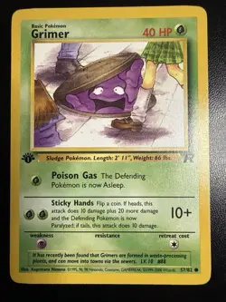 Grimer 57/82 Common 1st Edition Team Rocket Pokemon Card - Image 1