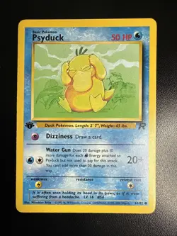 Psyduck 65/82 Common 1st Edition Team Rocket Pokemon Card - Image 1