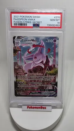 Espeon Vmax Alt Art 270/264 Pokemon Fusion Strike PSA 10 - Image 1
