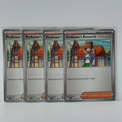 Professor's Research 085/086 Uncommon Playset 4x Black Bolt Pokemon TCG Mint NM - Image 1