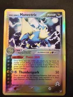 Team Aqua's Manectric 4/95 EX Team Magma vs Team Aqua Rare Holo Pokemon Card TCG - Image 1