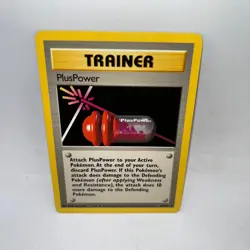 PlusPower 84/102 Uncommon Base Set Unlimited Pokemon Moderately Played - Image 1