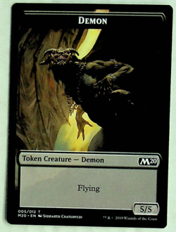 Demon - Token - Core Set 2020 Ed. - 2019 - Magic The Gathering Card - Image 1
