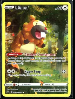 2023 Sword & Shield - Crown Zenith Bidoof #GG29 Galarian Gallery Pokemon Card - Image 1