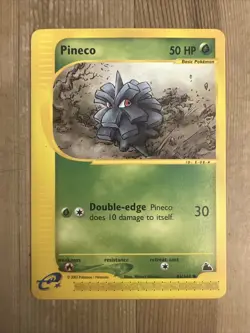 Pineco 86/144 Common Skyridge Pokemon Vintage E Series WOTC LP 2003 - Image 1