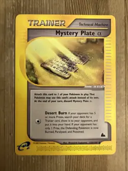 Mystery Plate Alpha 133/144 Uncommon Skyridge Pokemon Vintage WOTC LP 2003 - Image 1