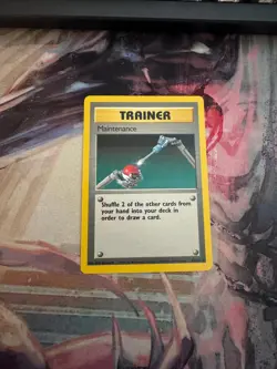 Maintenance 83/102 Uncommon Base Set Unlimited Pokemon Keiji Kinebuchi MP - Image 1