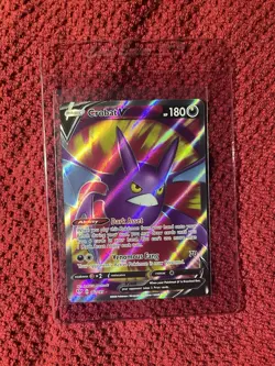 Pokemon Crobat V 182/189 Darkness Ablaze Ultra Rare Holo Full Art 180 HP - Image 1