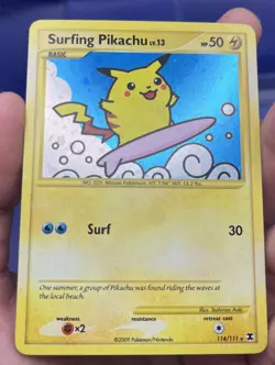 Surfing Pikachu 114/111 Secret Rare - Pokemon Rising Rivals - LP - Image 4
