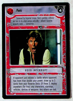 Panic CCG Card - Star Wars Premier Set - Decipher - 1995 - Image 1
