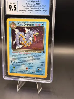1999 Prerelease Team Rocket Dark Gyarados Unlimited CGC 10 W/Subgrades - Image 3