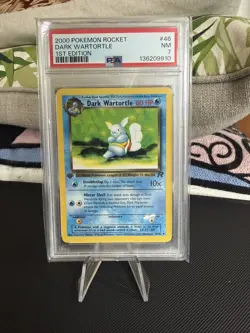 Pokemon WOTC 1st Edition Team Rocket Dark Wartortle 46/82 Uncommon PSA 7 - Image 1