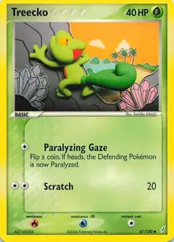 Treecko 67/100 EX Holon Phantoms Common NM Pokemon TCG - Image 1