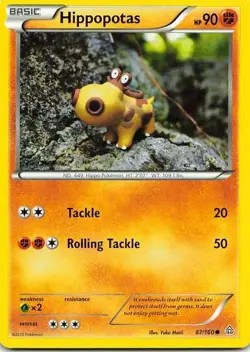Hippopotas 87/160 Roaring Skies Common NM Pokemon TCG - Image 1