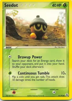 Seedot 61/110 EX Holon Phantoms Common NM Pokemon TCG - Image 1