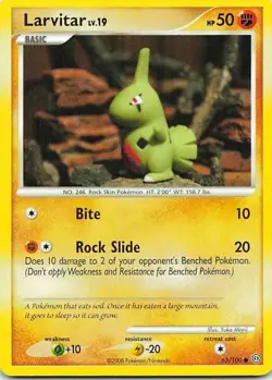 Larvitar 63/100 Pokemon Legends Awakened Common NM Pokemon TCG - Image 1